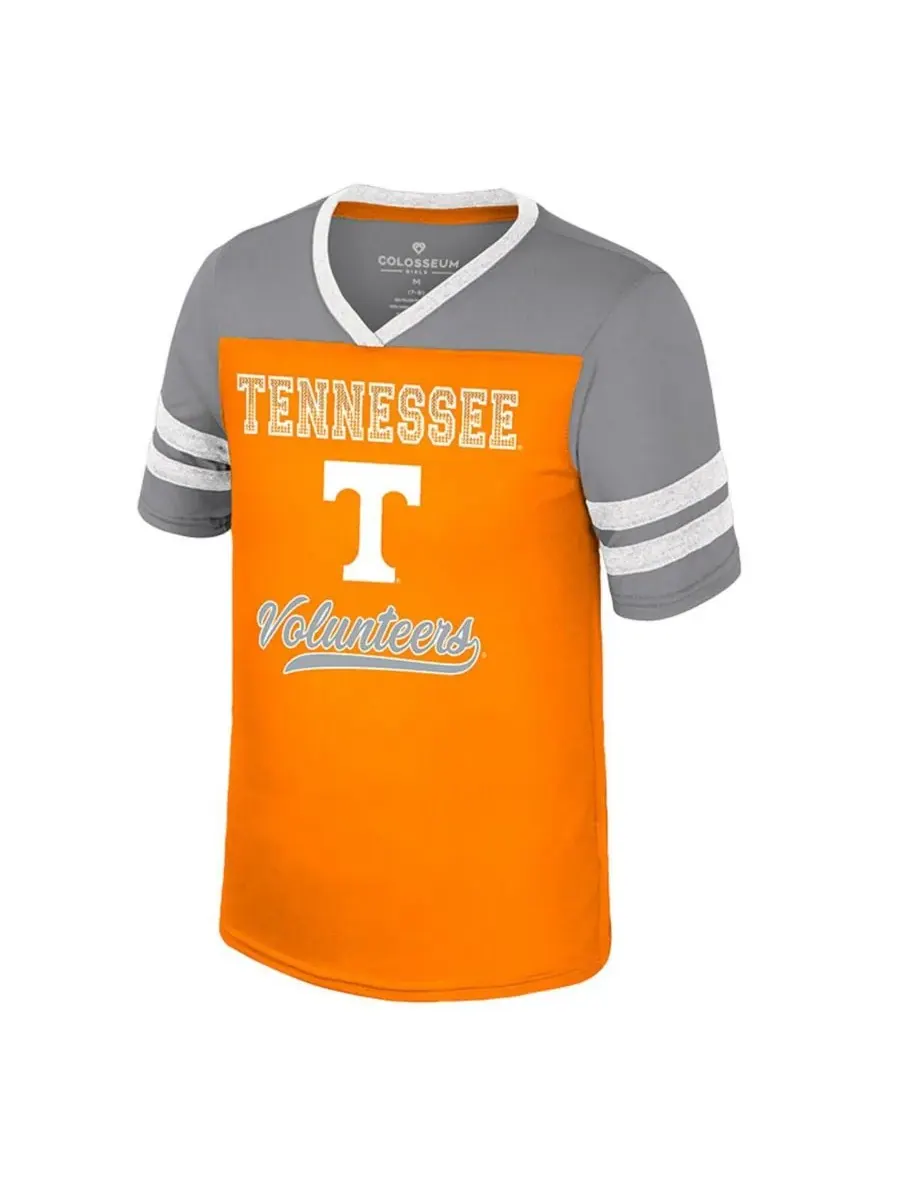 Colosseum Футболка Big Girls Tennessee Orange Tennessee Volunteers Princess Bubblegum Bling — изображение 2 из 3, оранжевый