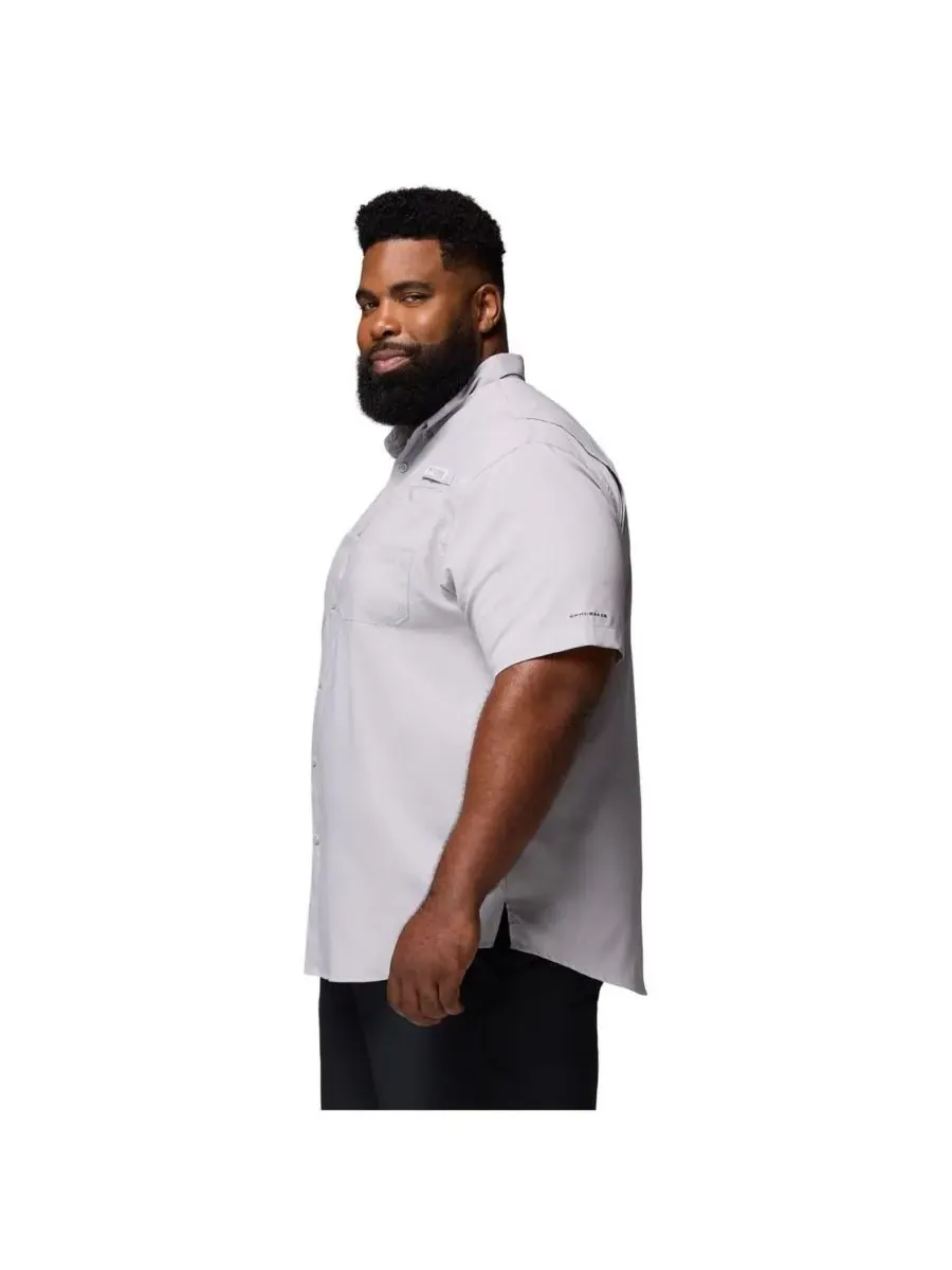 Columbia Мужская серая рубашка на пуговицах LSU Tigers Big Tall Tamiami Omni-Shade — изображение 3 из 5, серый