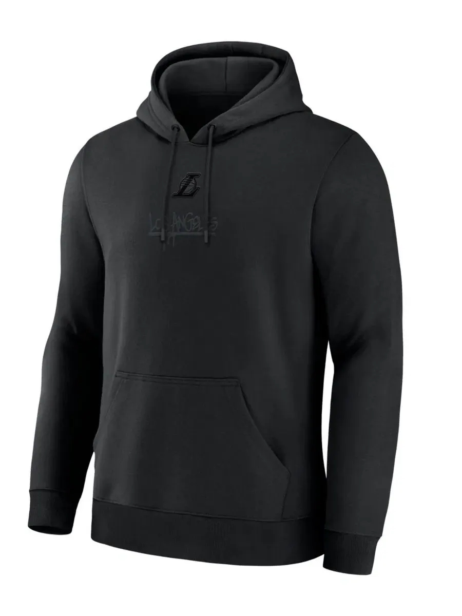Худи с капюшоном Los Angeles Lakers Black Out Fanatics — изображение 1 из 2, черный