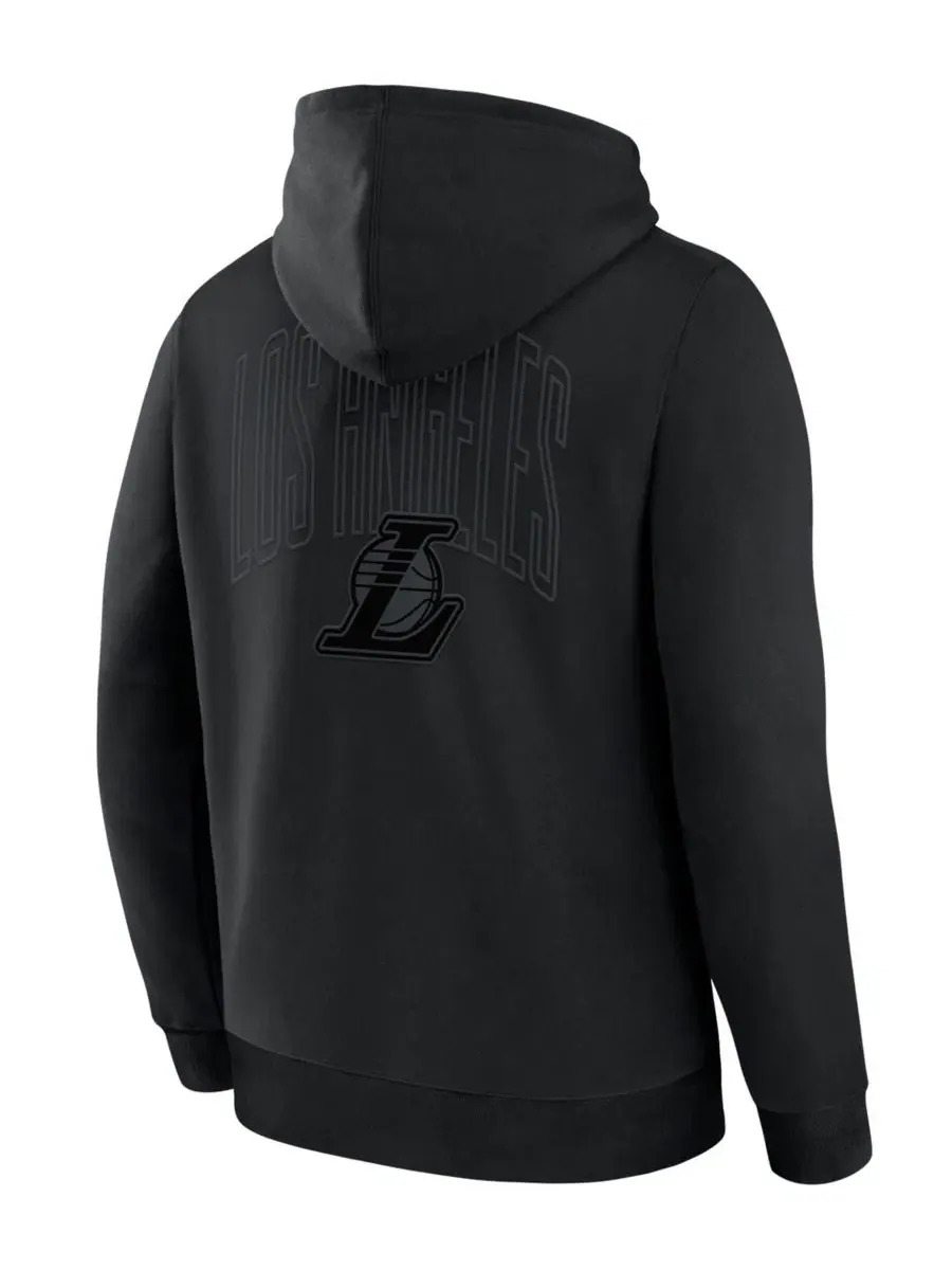 Худи с капюшоном Los Angeles Lakers Black Out Fanatics — изображение 2 из 2, черный