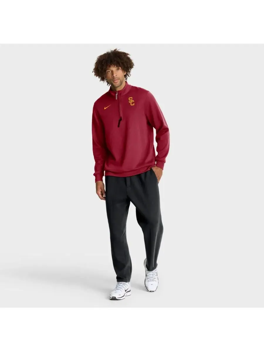 Мужская толстовка Cardinal USC Trojans 2025 Coaches Premium Dri-FIT с половинной молнией Nike — изображение 4 из 5, красный