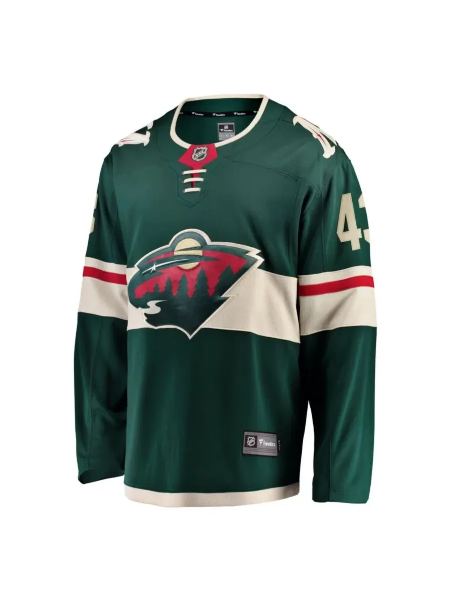 Хоккейный джерси Fanatics Quinn Hughes Green Minnesota Wild Home Breakaway — изображение 2 из 2, зеленый