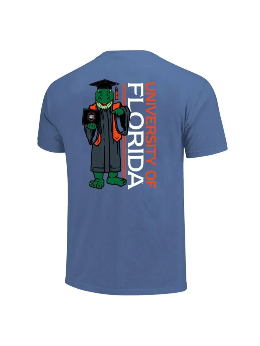 Футболка с принтом Florida Gators Mascot Grad Achievement Unlocked Image One — изображение 3 из 3, королевский