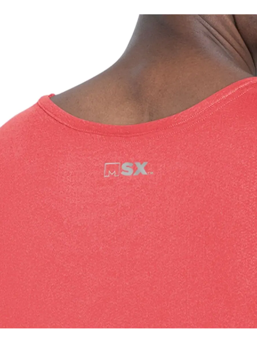 Топ без рукавов с принтом Energy Scoop Neck Tank Top MSX by Michael Strahan — изображение 5 из 5, красный