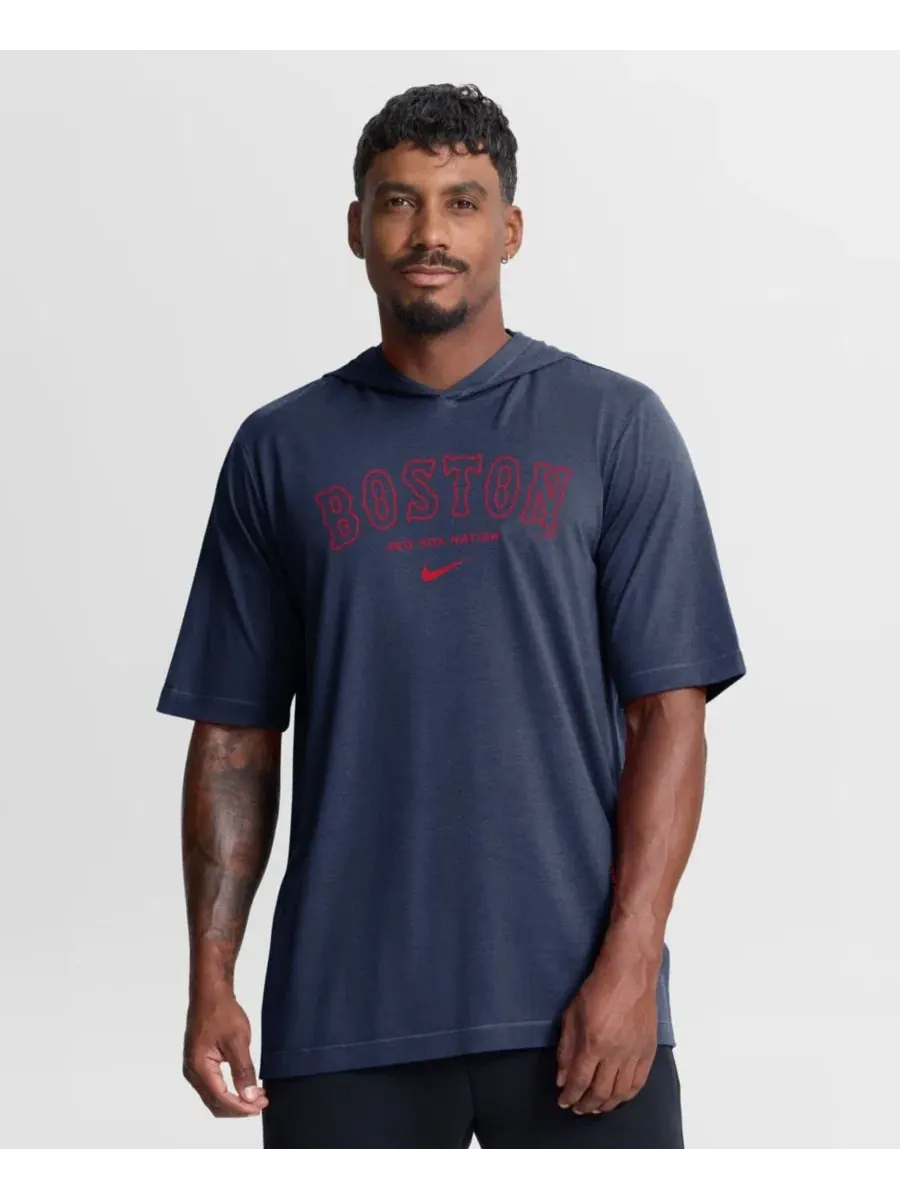 Худи-футболка с принтом Boston Red Sox Arched Wordmark Nike — изображение 1 из 5, темно-синий