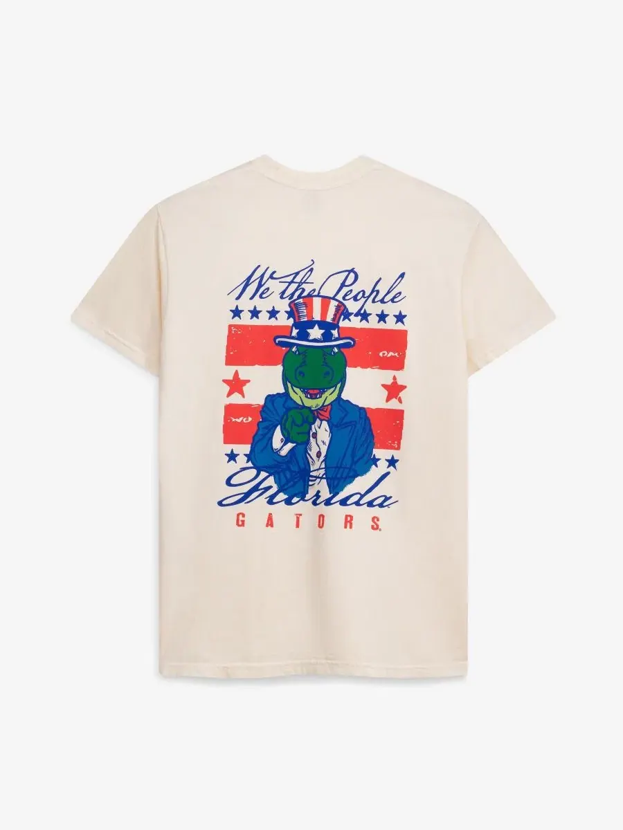 Футболка с принтом Uncle Sam Mascot Image One — изображение 2 из 3, бежевый