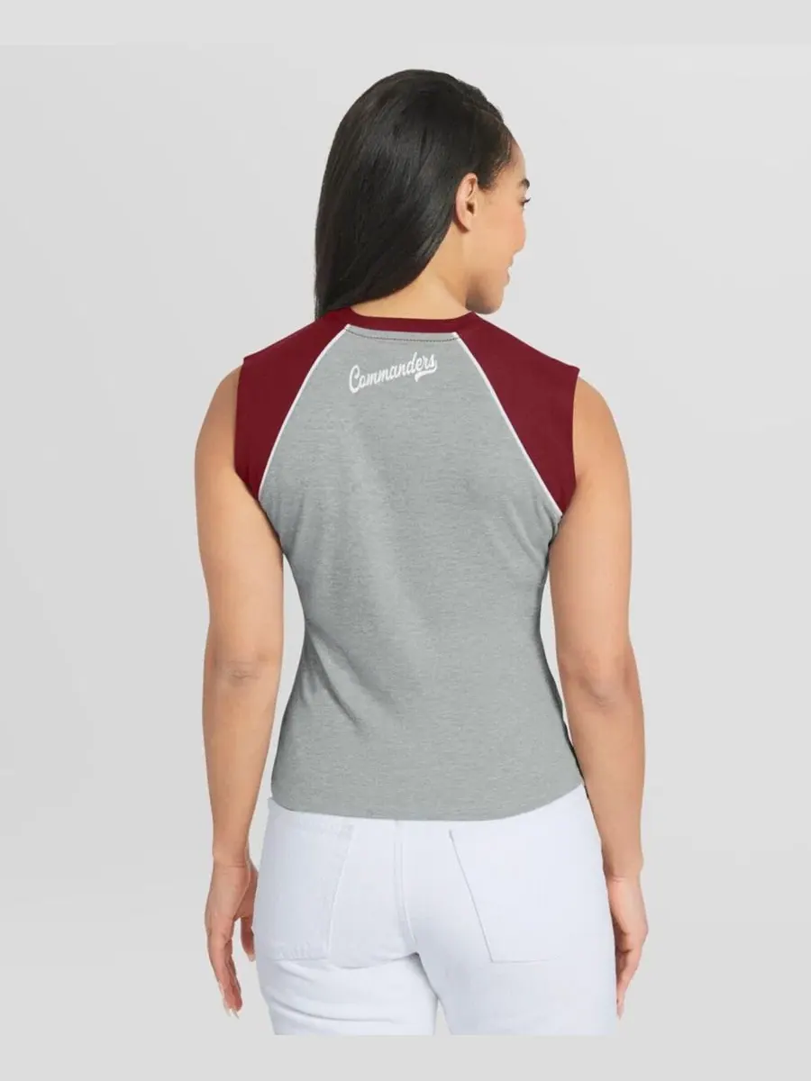 Женский топ без рукавов с принтом команды Washington Commanders, модель Cropped Raglan WEAR by Erin — изображение 4 из 4