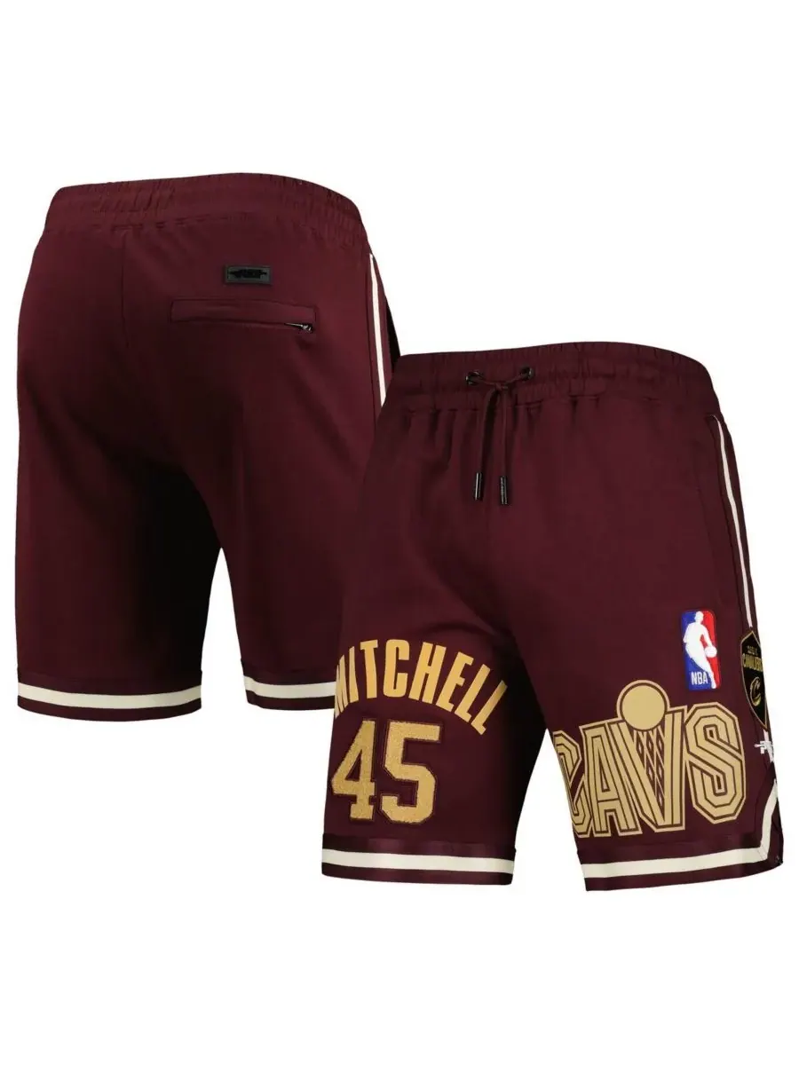 Мужские шорты Donovan Mitchell Wine Cleveland Cavaliers Player Replica Pro Standard — изображение 1 из 2, красный