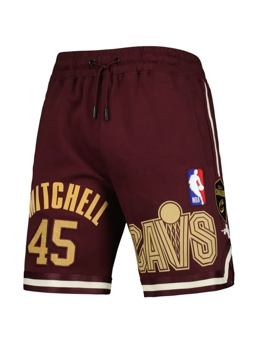 Мужские шорты Donovan Mitchell Wine Cleveland Cavaliers Player Replica Pro Standard — изображение 2 из 2, красный