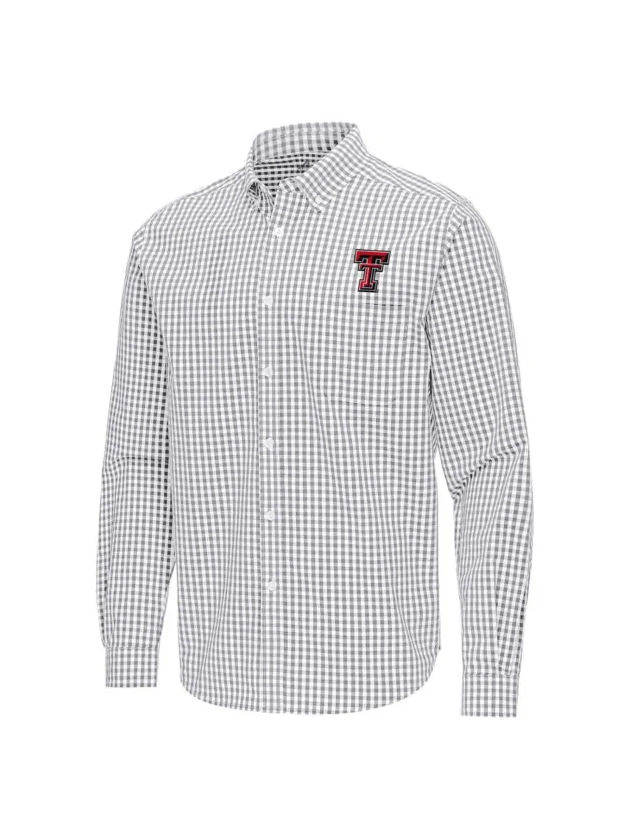 Рубашка с длинным рукавом Ellis Woven Button-Down Antigua — изображение 2 из 3, серый