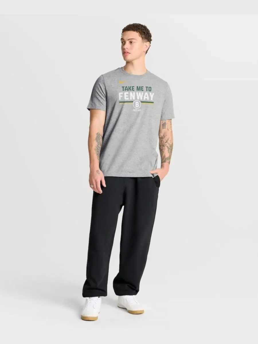 Футболка с принтом Boston Red Sox City Connect Stacked Team Phrase Nike — изображение 3 из 3, серый