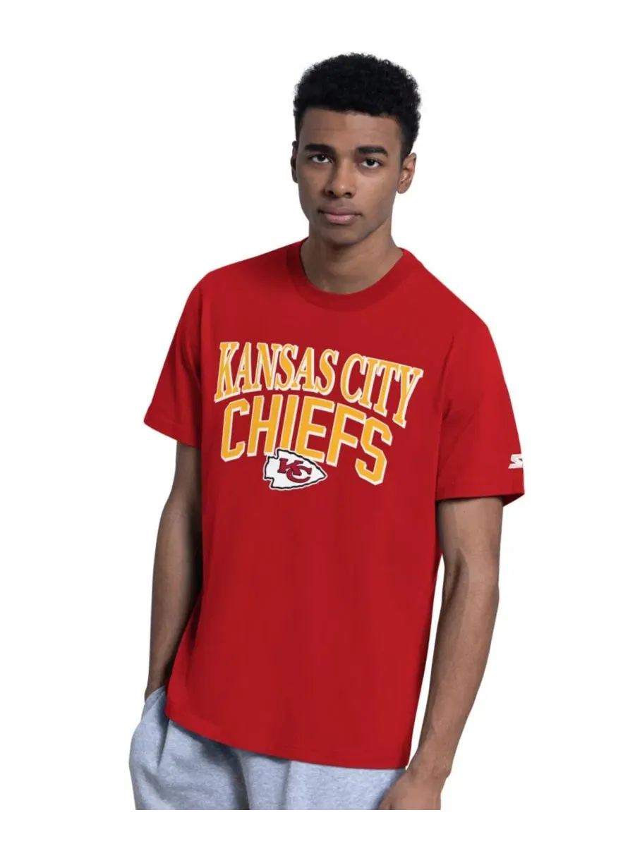 Комплект футболок с логотипом Kansas City Chiefs, 2 шт. Starter — изображение 2 из 5, красный серый