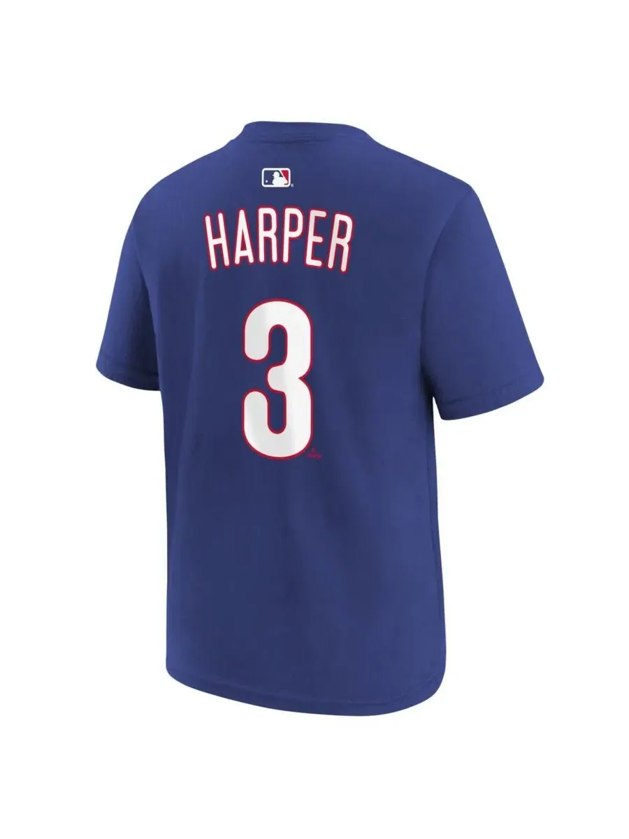 Футболка с принтом и номером Bryce Harper Nike — изображение 2 из 3, королевский