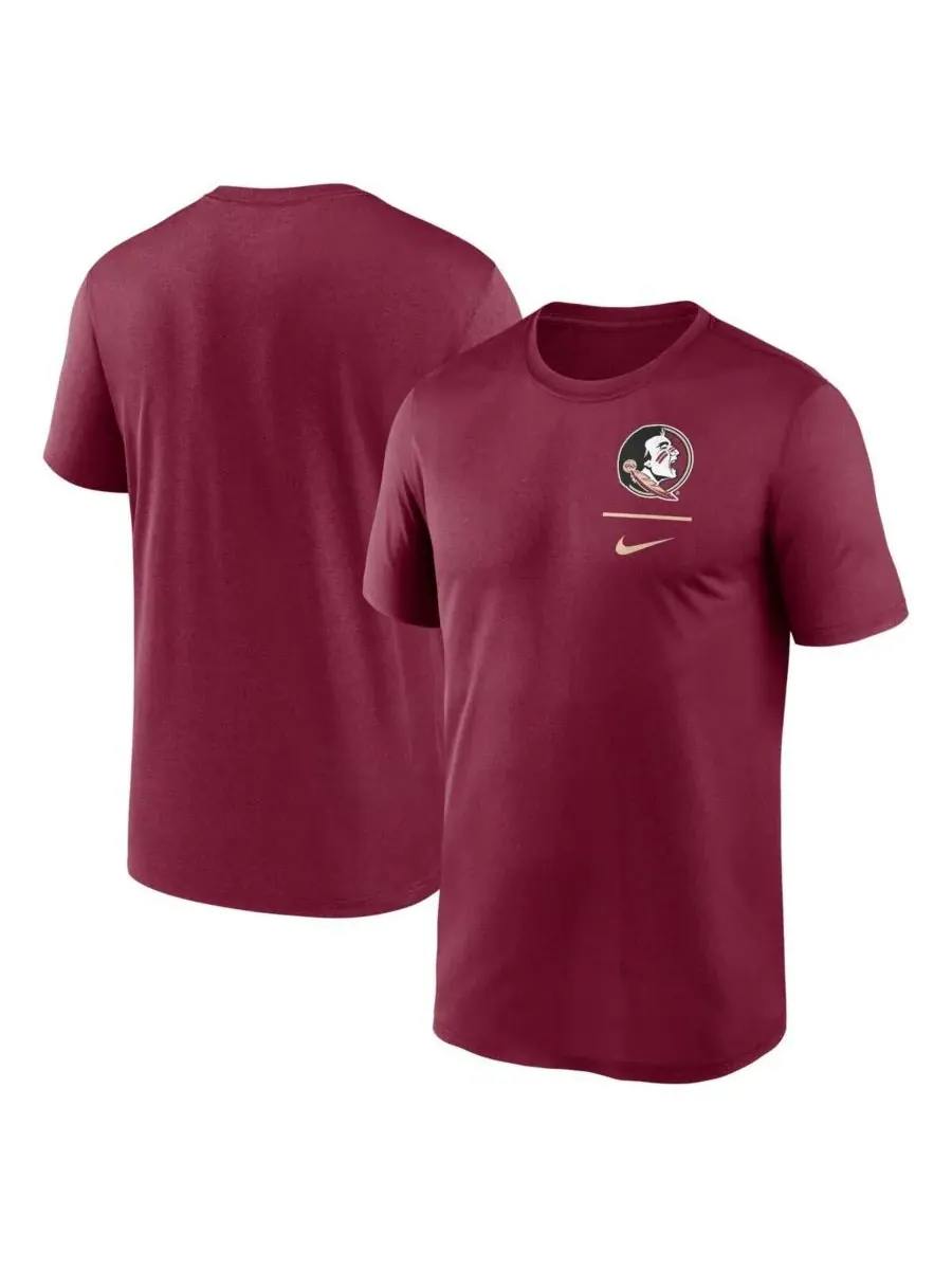 Мужская футболка Garnet Florida State Seminoles Primary Logo Legend Performance Nike — изображение 1 из 3, гранат