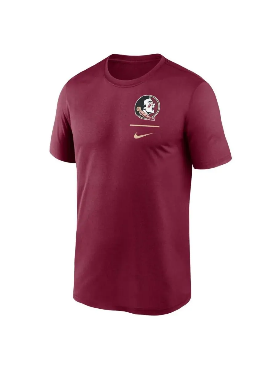 Мужская футболка Garnet Florida State Seminoles Primary Logo Legend Performance Nike — изображение 3 из 3, гранат
