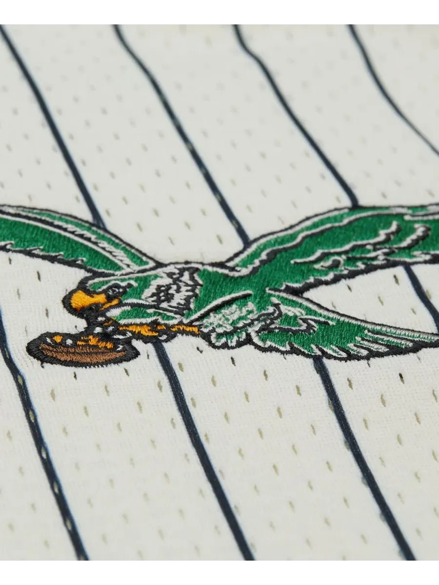 Футболка-джерси с принтом Philadelphia Eagles Mitchell & Ness — изображение 2 из 6, кремовый зеленый