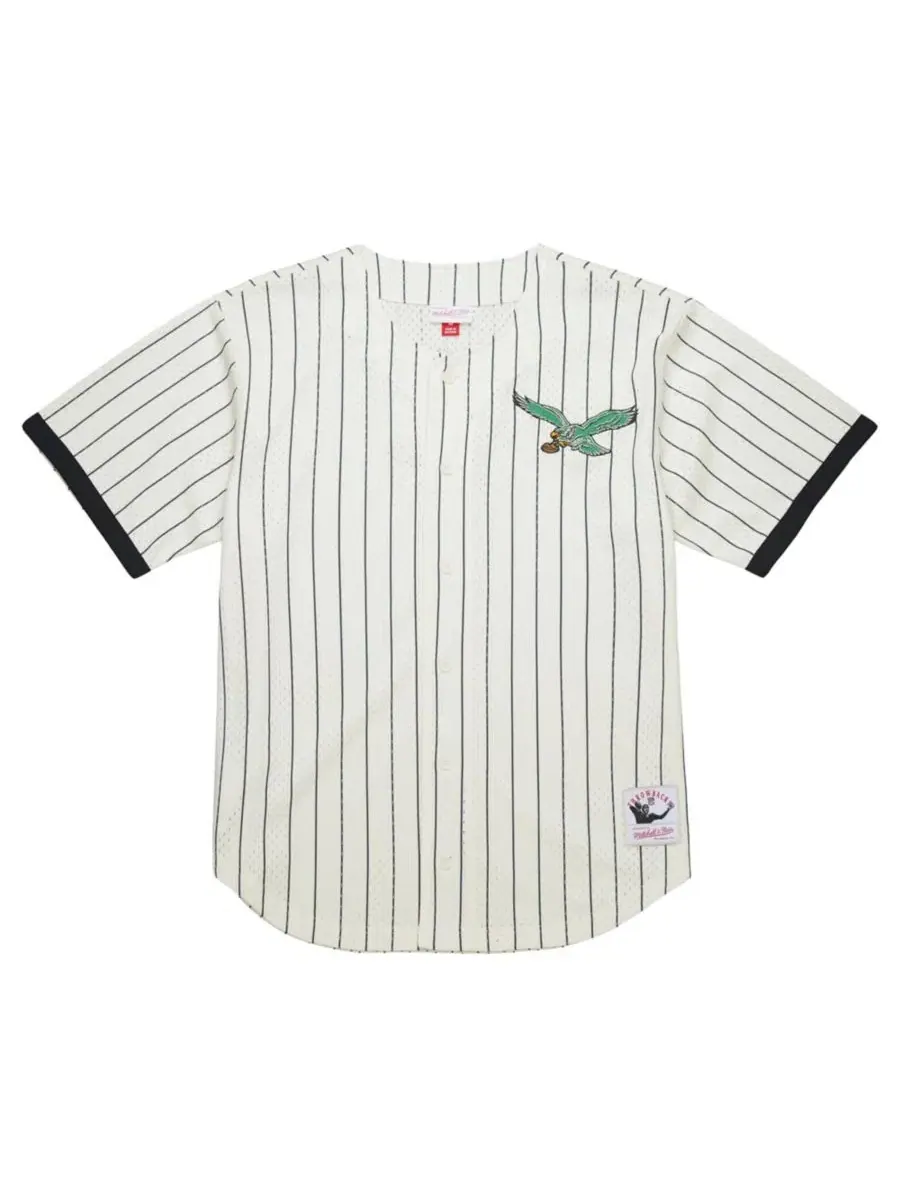 Футболка-джерси с принтом Philadelphia Eagles Mitchell & Ness — изображение 6 из 6, кремовый зеленый