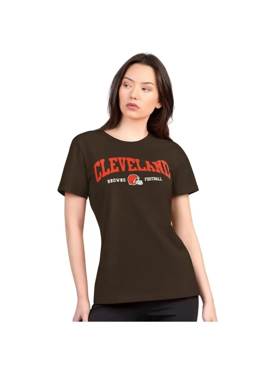 G-III 4Her by Carl Banks Женская футболка Cleveland Browns Super-Slim Lightweight Winning Crew — изображение 1 из 2