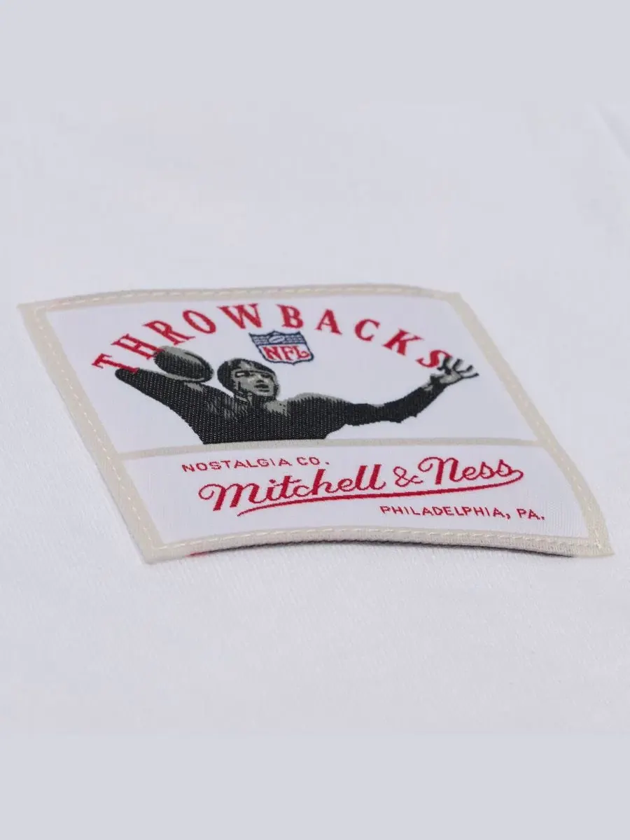 Футболка с принтом Monochrome Mitchell & Ness — изображение 4 из 5, белый