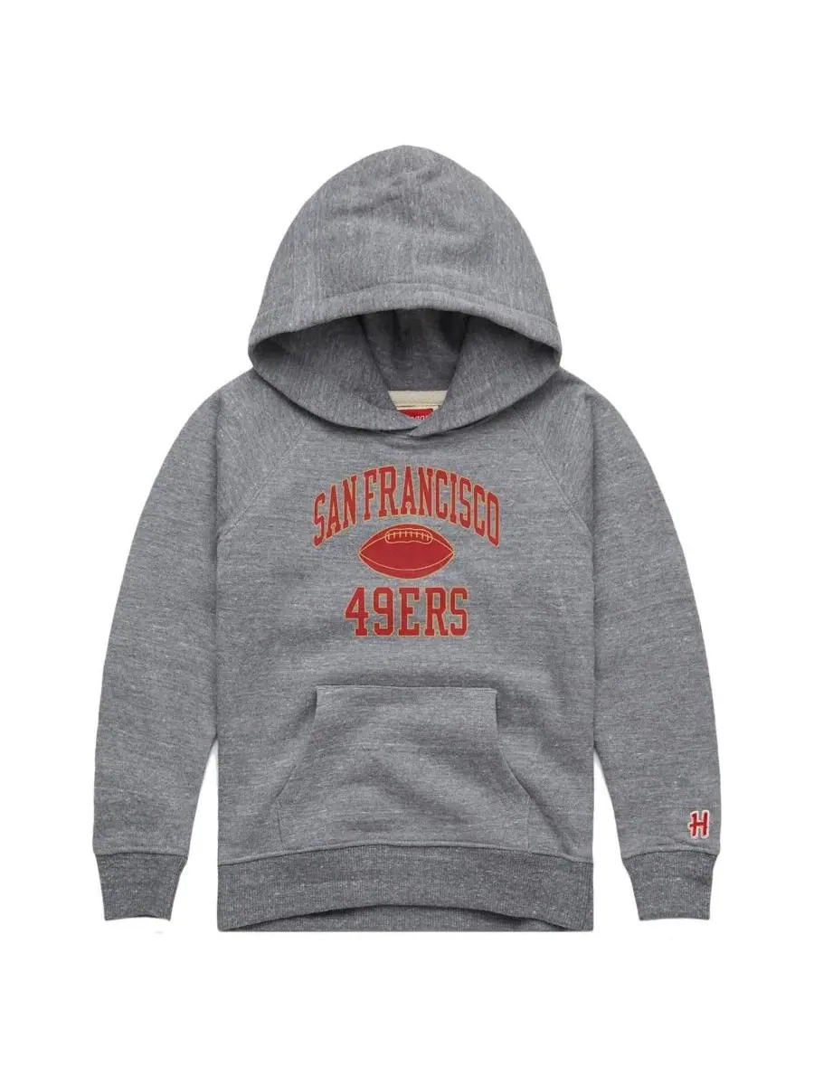 Худи с принтом Gridiron Tri-Blend San Francisco 49ers Homage — серый
