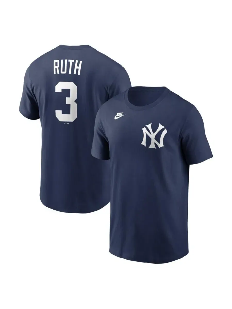 Футболка с коротким рукавом с принтом Babe Ruth New York Yankees Cooperstown Collection Nike — изображение 1 из 3