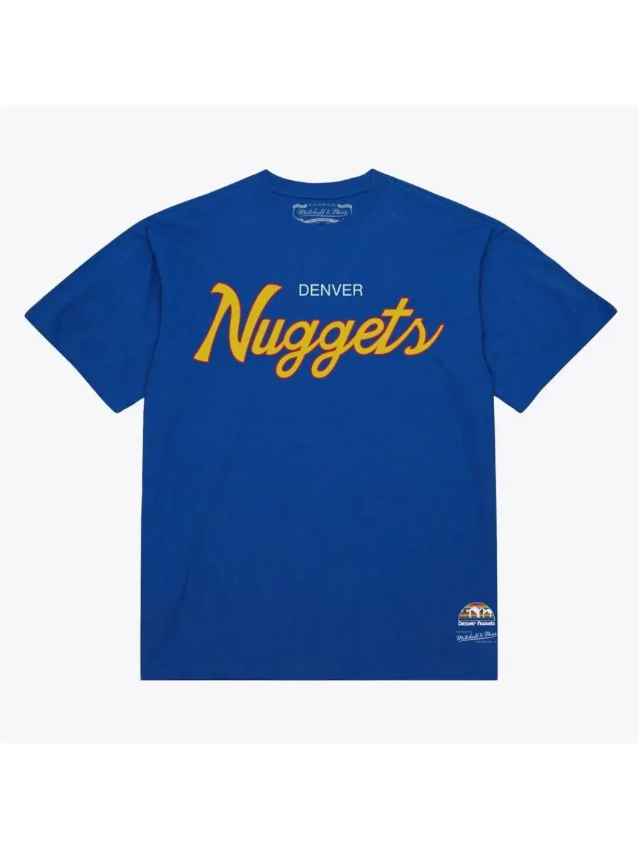 Футболка с длинным рукавом с принтом Vintage Wordmark Mitchell & Ness — изображение 1 из 2, королевский