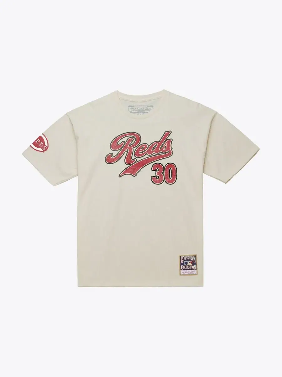 Футболка с принтом Ken Griffey Jr. Cooperstown Collection Mitchell & Ness — изображение 1 из 2, бежевый