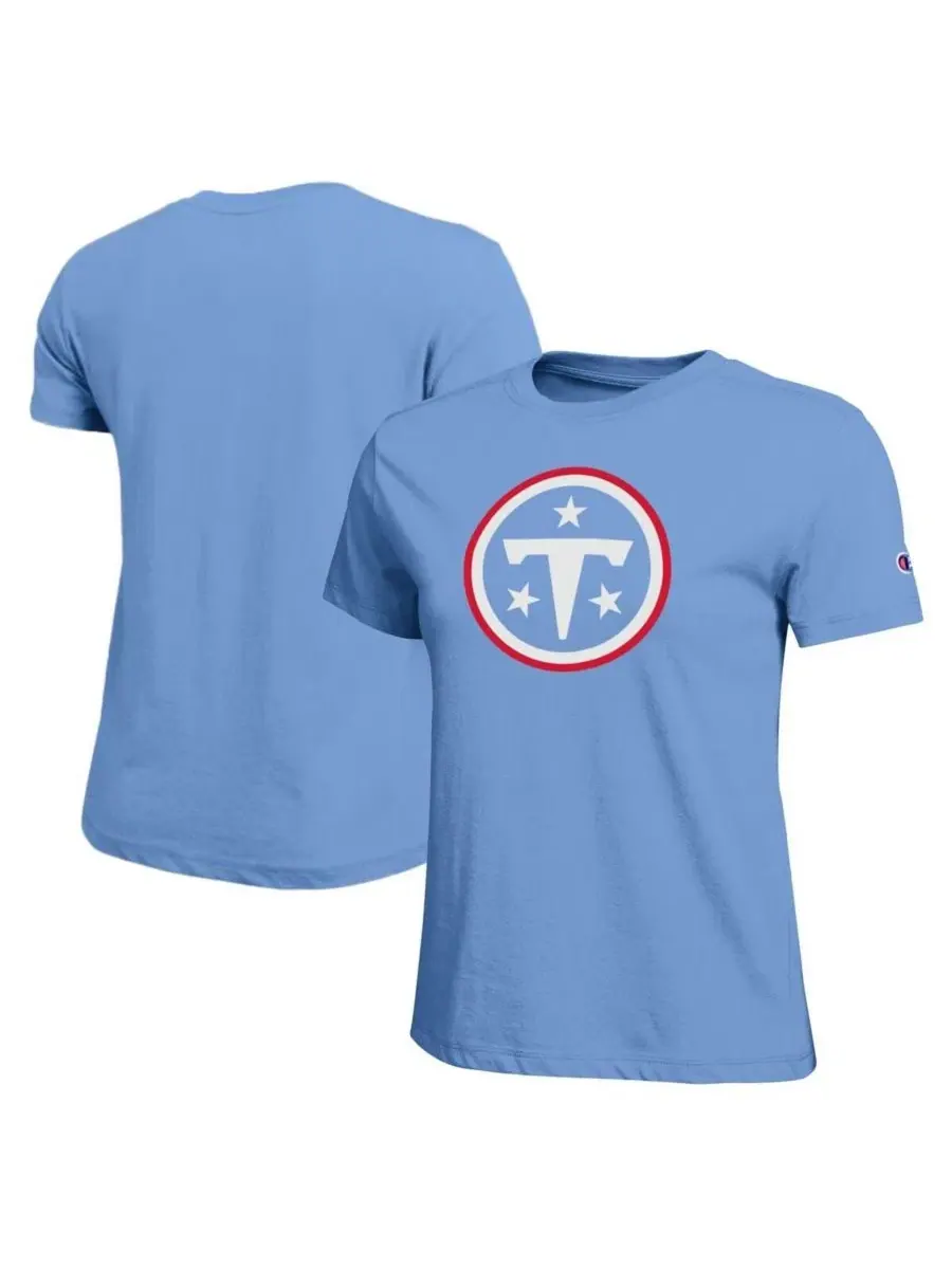 Футболка женская с логотипом Tennessee Titans Champion — изображение 1 из 3, светлый синий