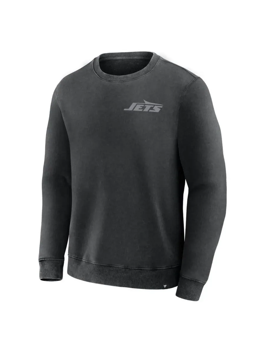 Fanatics Мужская черная толстовка New York Jets Deep Route — изображение 2 из 3, черный