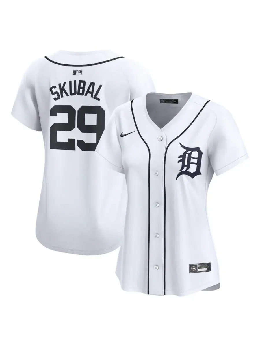 Nike Женская белая игровая майка Тарика Скубала из команды Detroit Tigers (лимитированная серия) — изображение 1 из 3, белый
