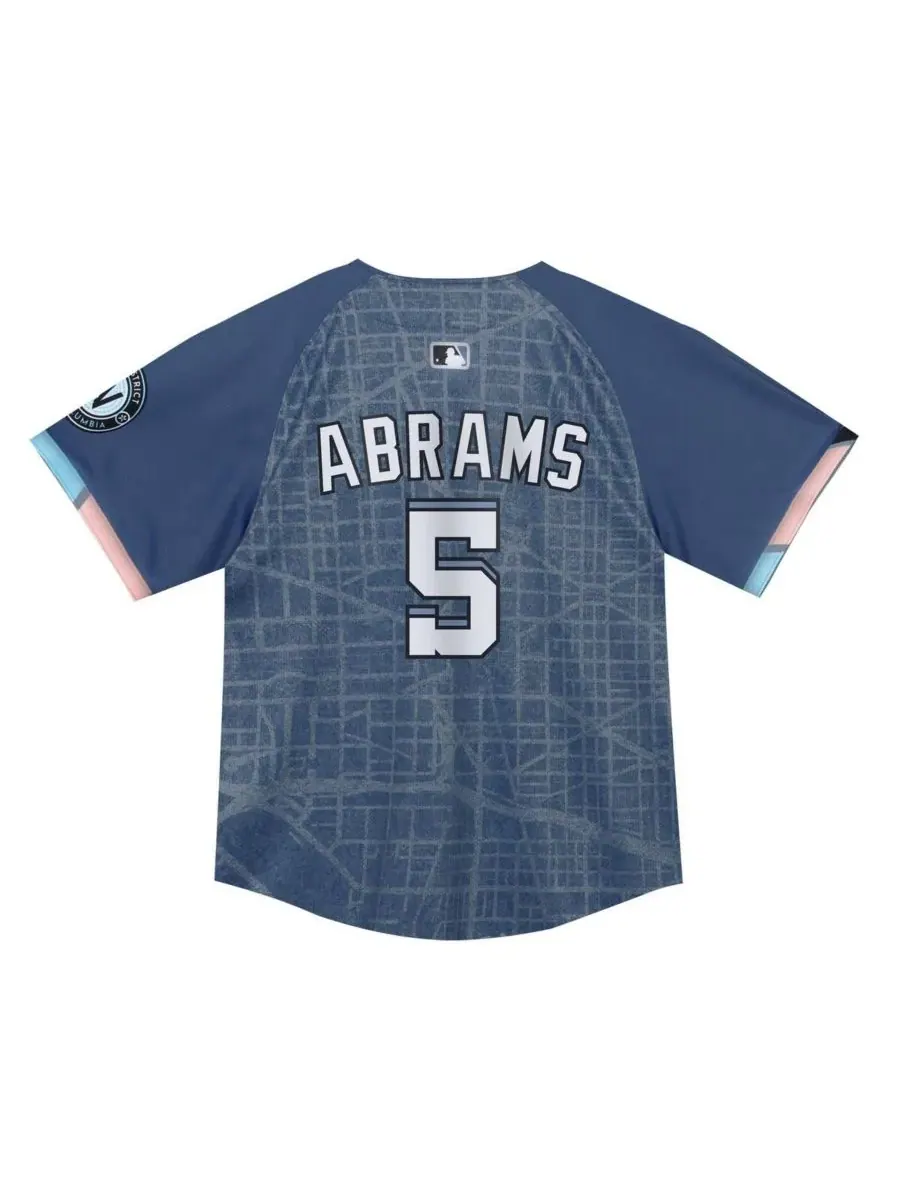 Nike Детская футболка CJ Abrams синего цвета с символикой Washington Nationals City Connect 2025 — изображение 3 из 3, синий