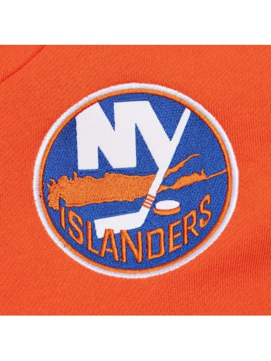 Mitchell & Ness Мужская белая с оранжевыми элементами толстовка с капюшоном с логотипом тренера — изображение 4 из 4