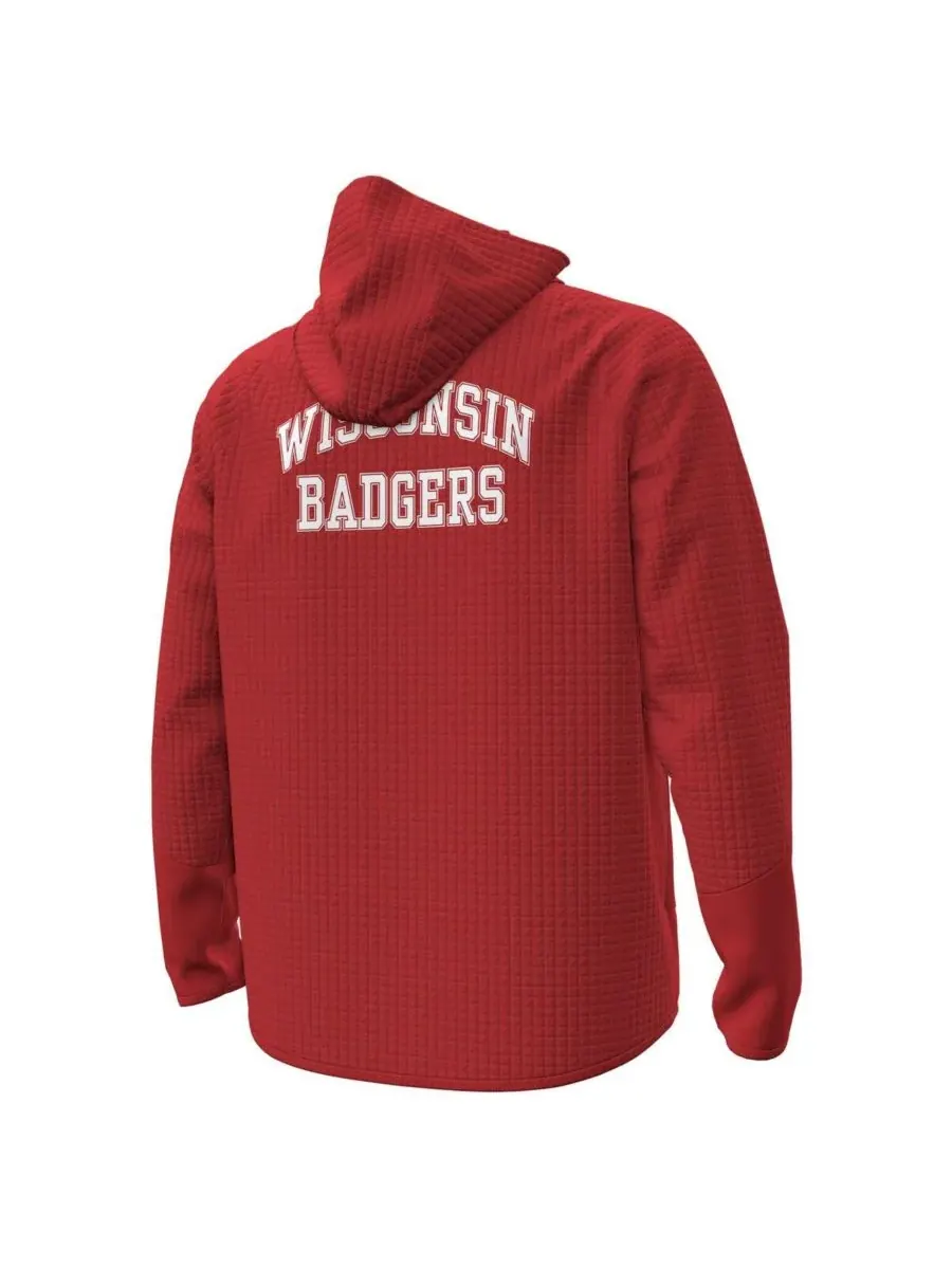 Under Armour Мужская красная флисовая куртка на молнии с символикой команды Wisconsin Badgers — изображение 2 из 3, красный