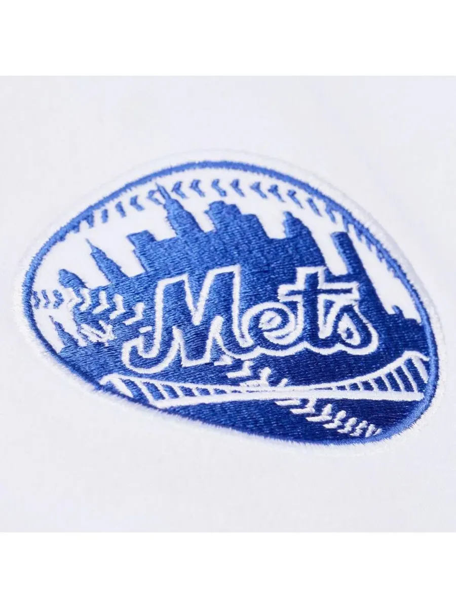 Мужская белая толстовка из арктического флиса с символикой New York Mets Mitchell & Ness — изображение 4 из 4, белый