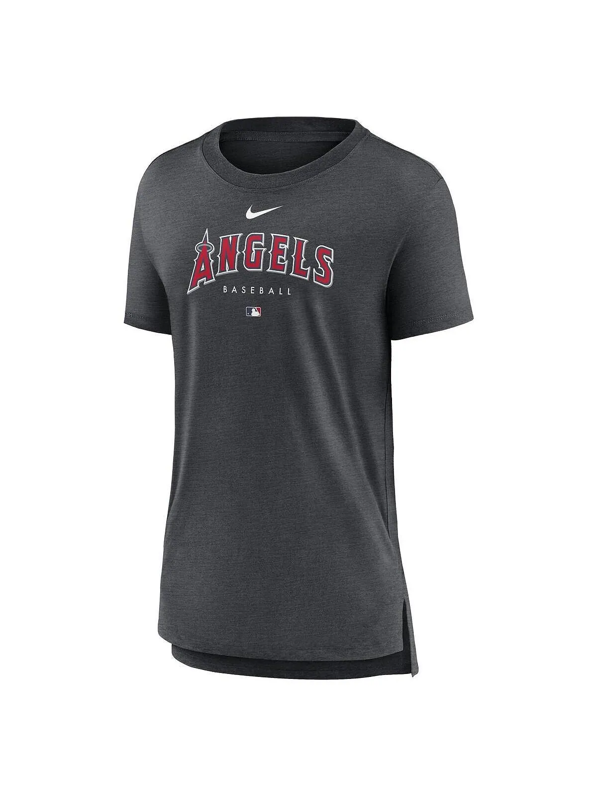 Женская футболка цвета угольно-серого цвета Los Angeles Angels Authentic Collection Early Work — изображение 2 из 3