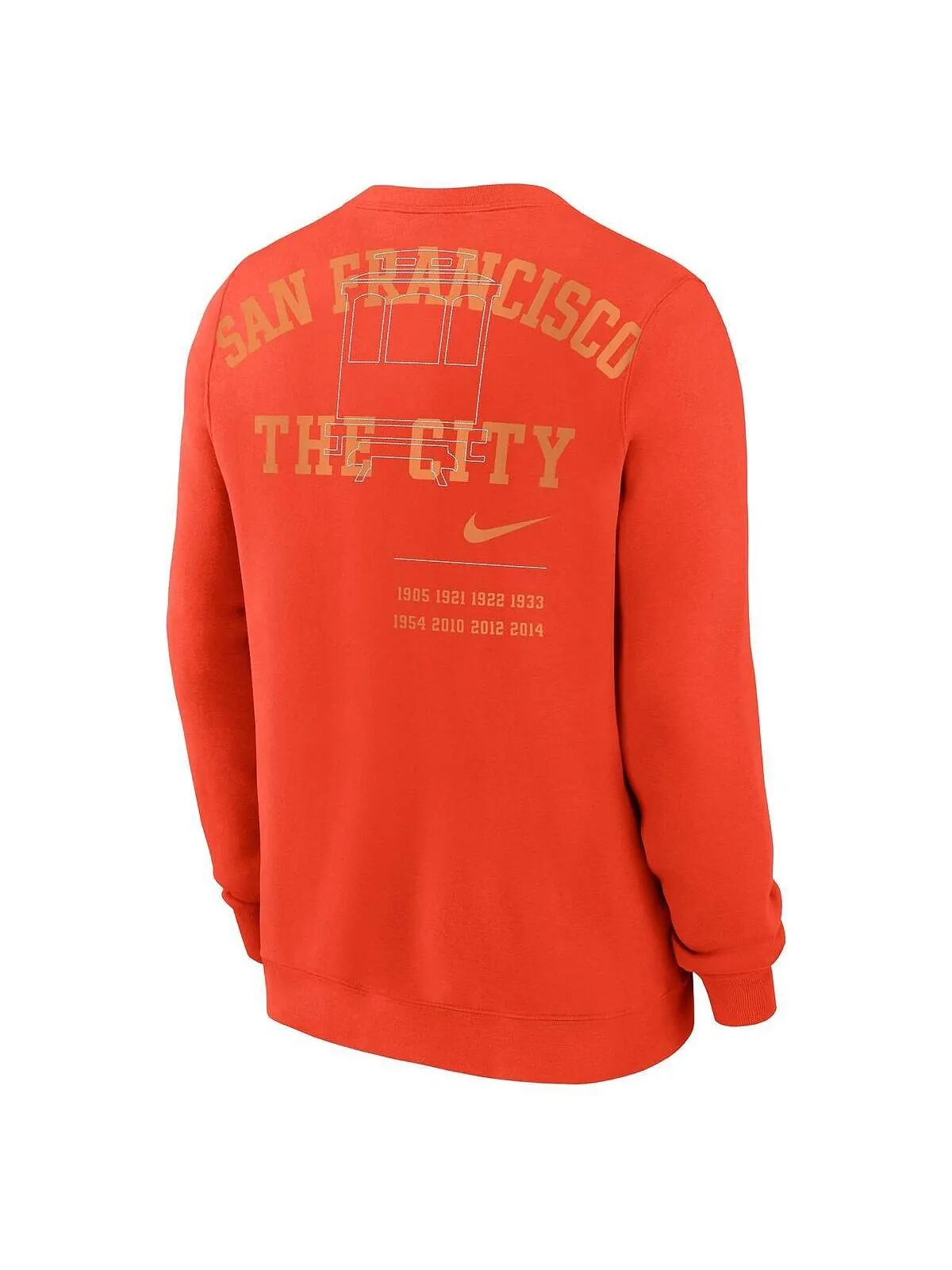 Мужской оранжевый флисовый пуловер San Francisco Giants Statement свитшот с мячом Nike — изображение 3 из 3