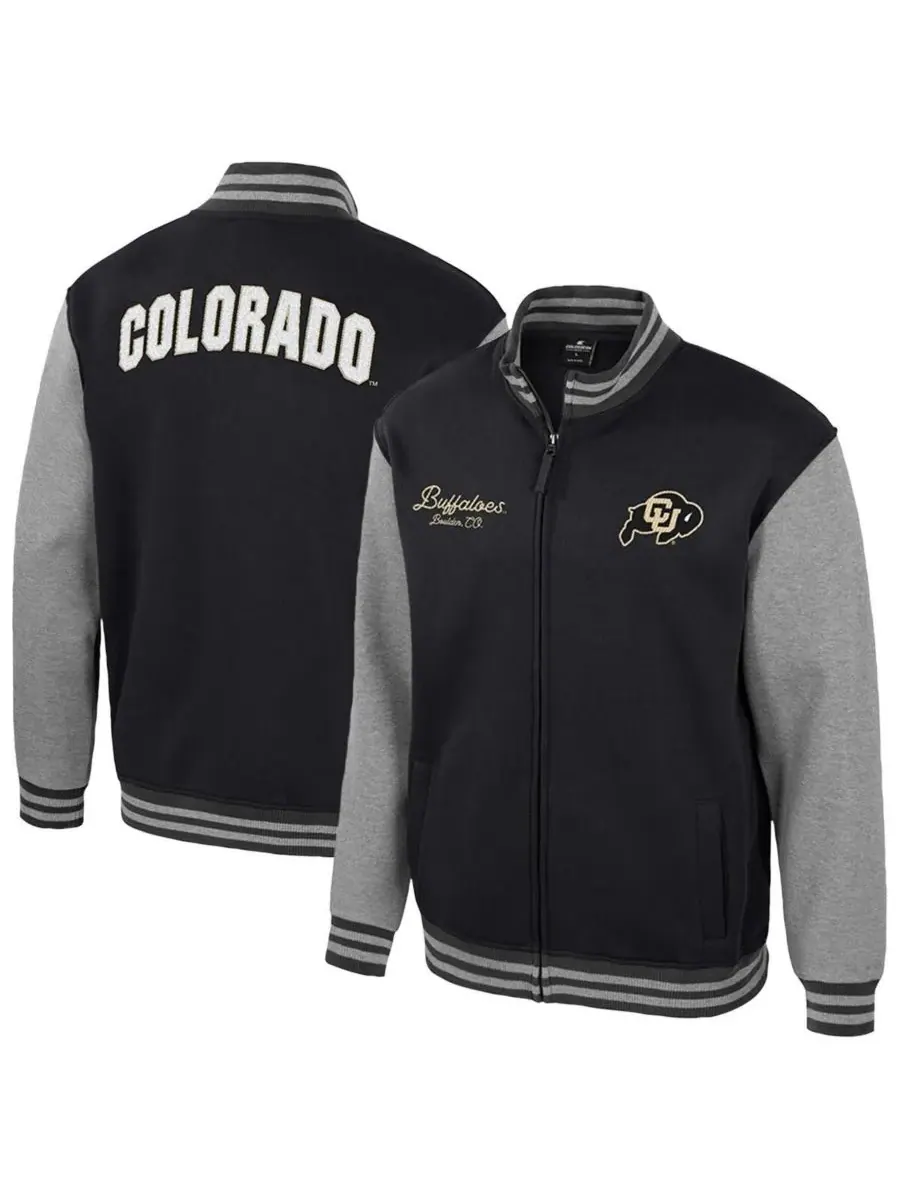 Colosseum Мужская черная куртка-бомбер Colorado Buffaloes Ambi-Turner на молнии — изображение 1 из 3, черный