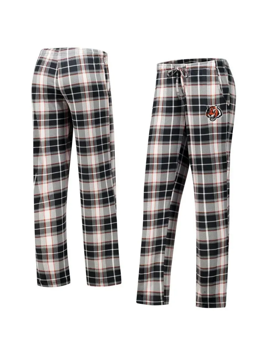 Concepts Sport Женские черные клетчатые трикотажные брюки Ashford с символикой команды Cincinnati — изображение 1 из 3