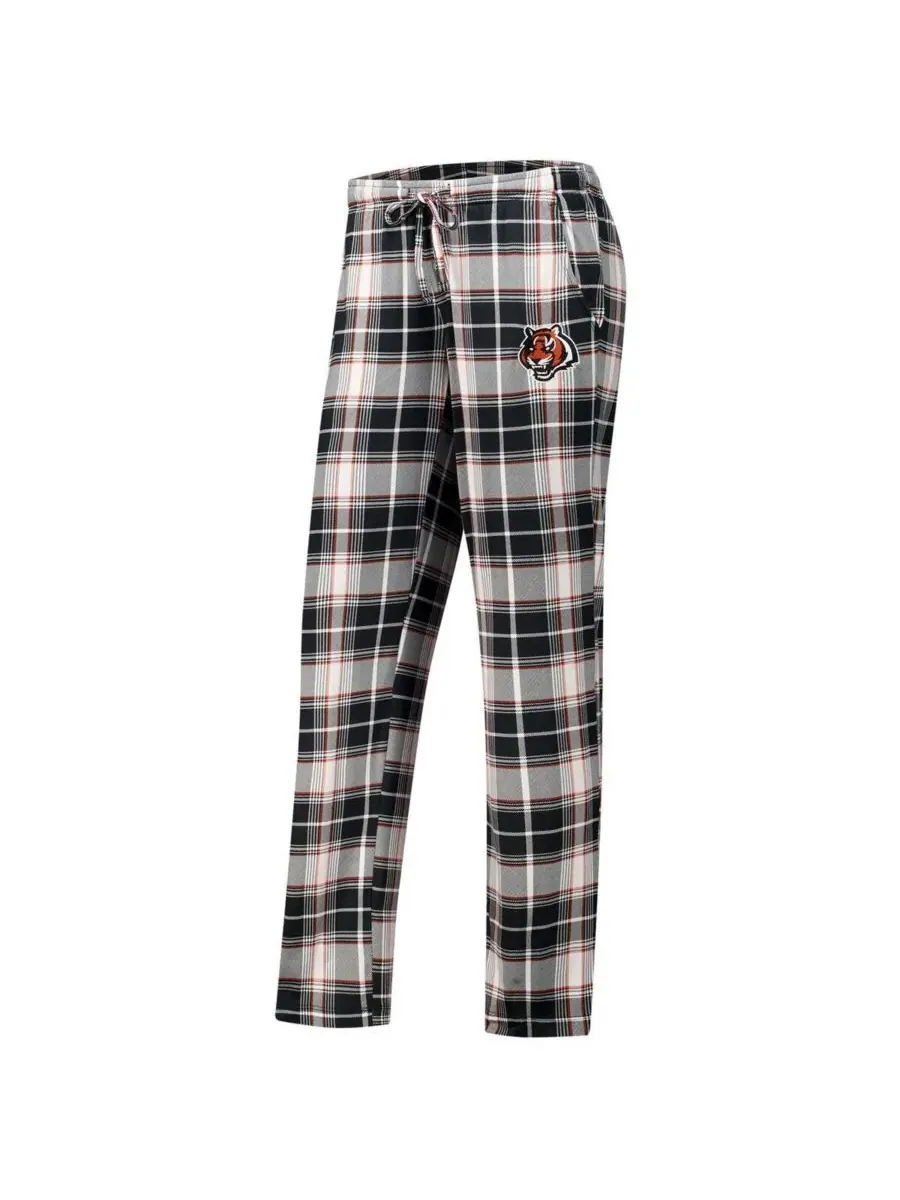Concepts Sport Женские черные клетчатые трикотажные брюки Ashford с символикой команды Cincinnati — изображение 2 из 3