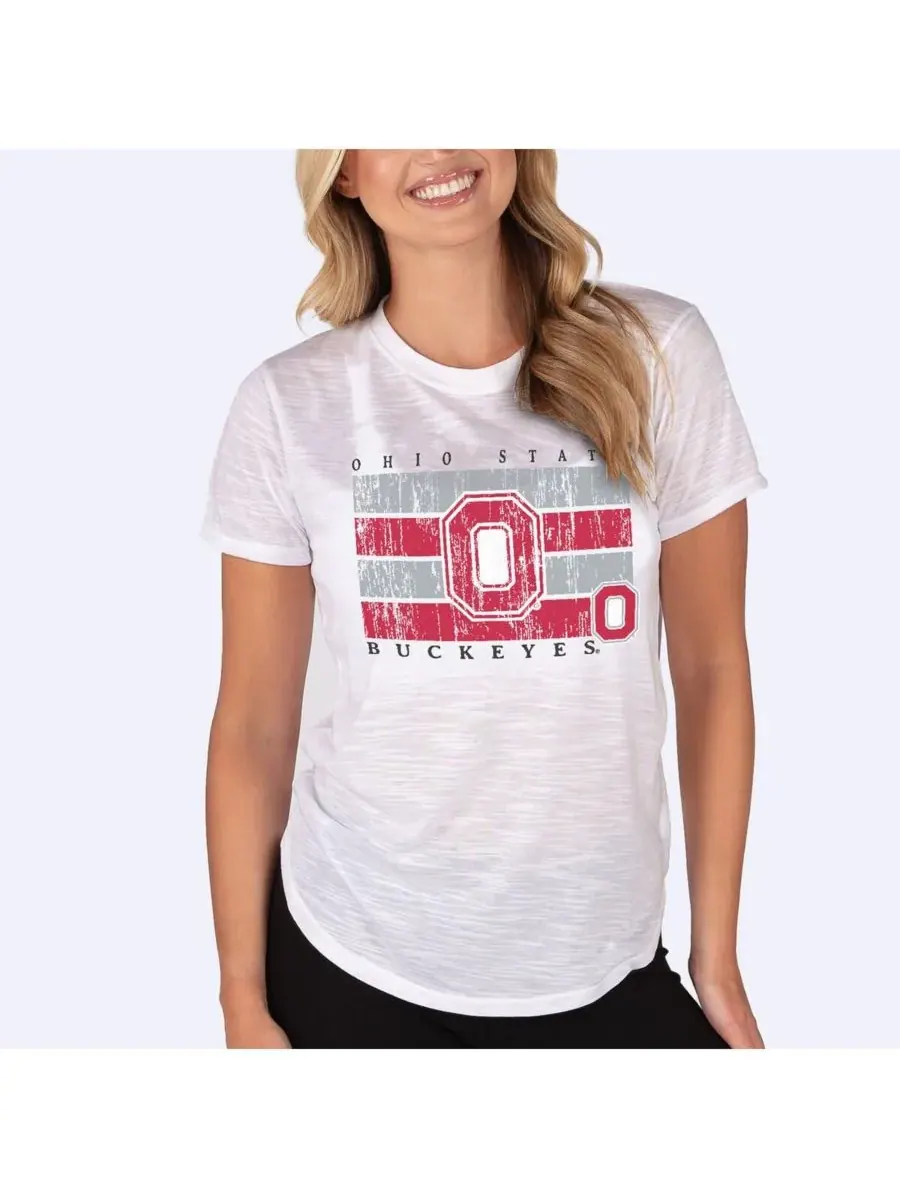 Concepts Sport Женская белая легкая трикотажная блузка Ohio State Buckeyes Infuse из ткани с — изображение 1 из 1, белый