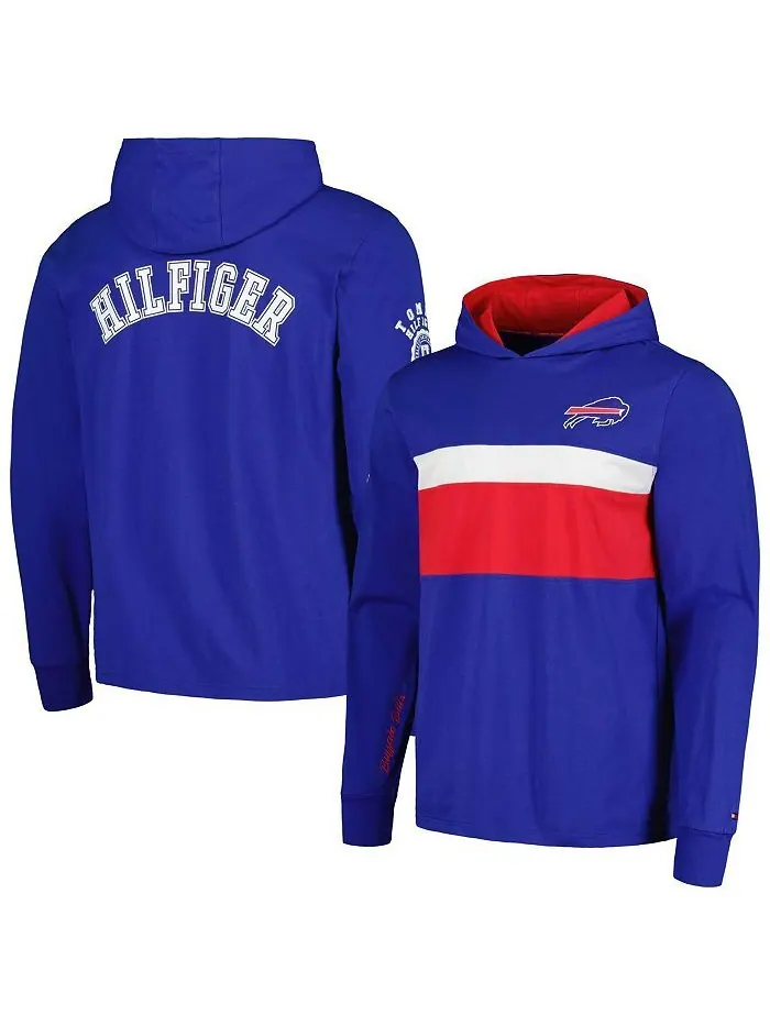 Мужская футболка с капюшоном с длинными рукавами Royal Buffalo Bills Morgan Tommy Hilfiger — изображение 1 из 3, королевский