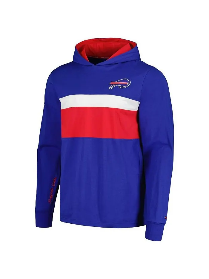 Мужская футболка с капюшоном с длинными рукавами Royal Buffalo Bills Morgan Tommy Hilfiger — изображение 3 из 3, королевский