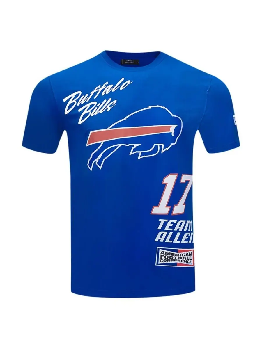 Мужская футболка с именем и номером игрока команды Josh Allen Royal Buffalo Bills Fast Lane Pro — изображение 4 из 5
