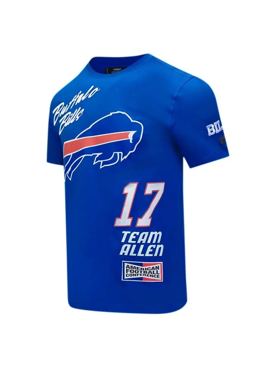 Мужская футболка с именем и номером игрока команды Josh Allen Royal Buffalo Bills Fast Lane Pro — изображение 5 из 5