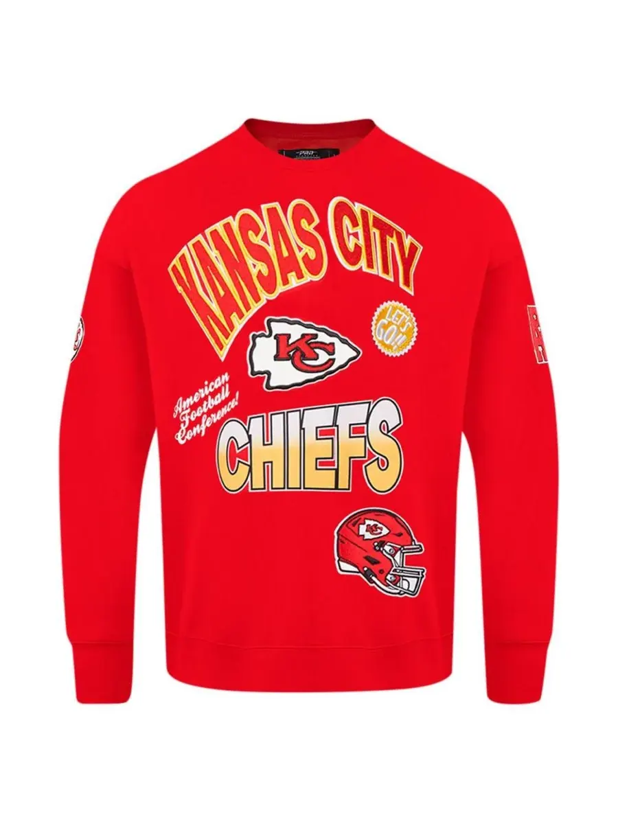 Pro Standard Мужская красная толстовка Kansas City Chiefs Turn It Up с откидными плечами — изображение 2 из 5, красный