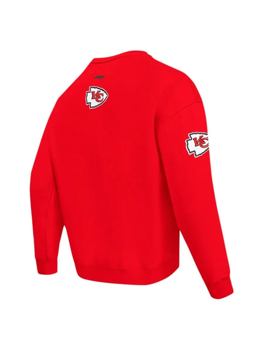 Pro Standard Мужская красная толстовка Kansas City Chiefs Turn It Up с откидными плечами — изображение 4 из 5, красный