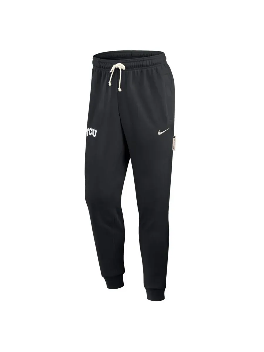 Nike Мужские черные спортивные штаны TCU Horned Frogs 2025 Sideline Standard Issue Dri-FIT Taper — изображение 2 из 3, черный