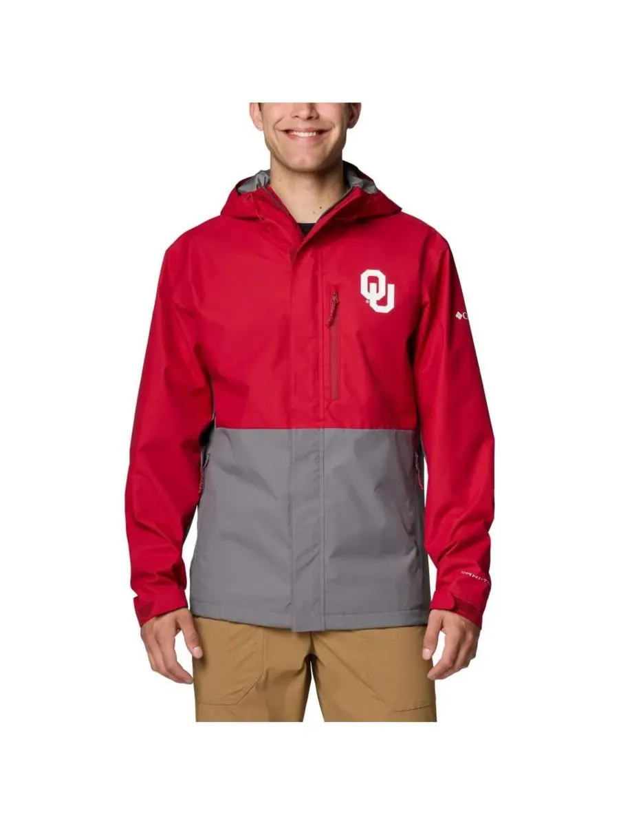 Columbia Мужская куртка Oklahoma Sooners Field Bound Omni-Tech на молнии — изображение 1 из 2, красный