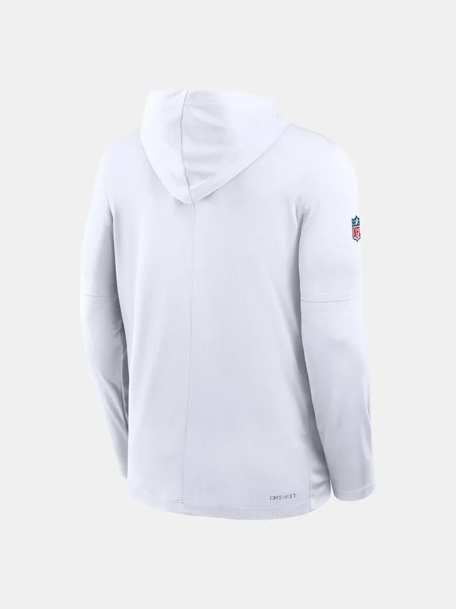 Футболка-худи с длинным рукавом Nike Cleveland Browns Sideline Dri-FIT — изображение 4 из 4, белый