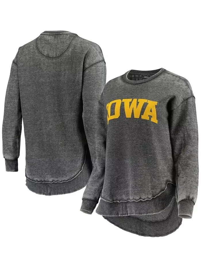 Черный женский свитшот-пуловер в винтажном стиле Iowa Hawkeyes Pressbox